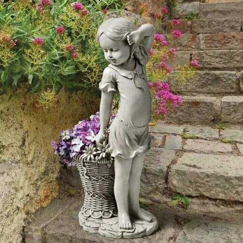 Garden Fairy Figurine Faery Statue Decor Lawn Pond Fountain Sculpture Fairies Decoration Garden Statues