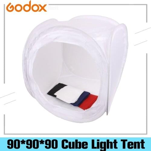 GODOX 36" 90cm Photo Studio Tent Flash Softbox For Photography Light Cube Soft Shooting Box Speedlite Reflection+ 4 Backdrops