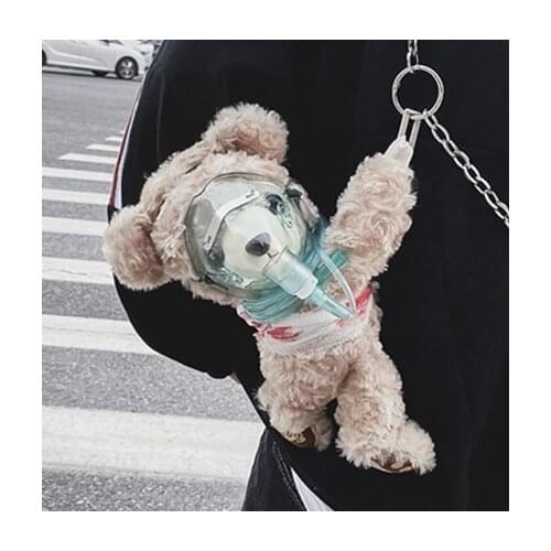 Little bear bag seriously injured Little bear shoulder bag blood and residual bear handbag alternative doll purse 01-SB-zshxxx