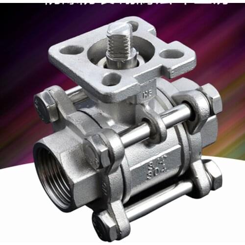 Heavy Duty ball valve 1/2" 3/4" 1" Type 3PC stainless steel switch with platform female thread 2 way water ball valve