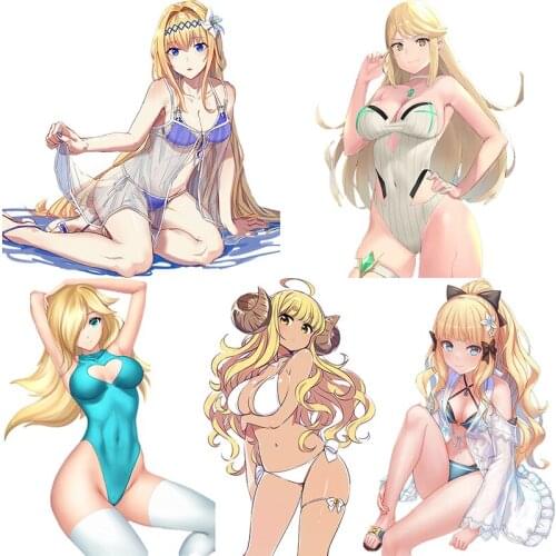 Three Ratels CDM367 Blonde Bikini Beach Underwear Party sticker For Skateboard car Gift Bicycle Computer