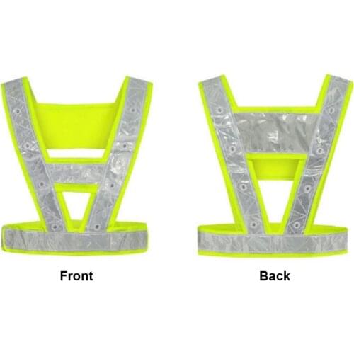 Highlight Reflective Straps Night Work Security Running Cycling Safety Reflective Vest High Visibility Reflective Safety Jacket