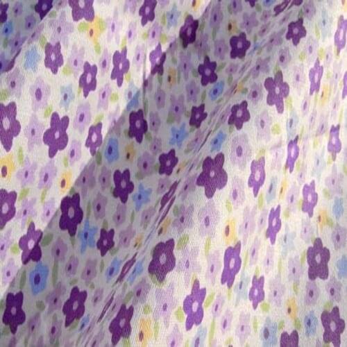 Fresh Purple cute Flowers Cotton Patchwork fabric Quilting fabric for sewing home Textiles 100% cotton fabric material meter