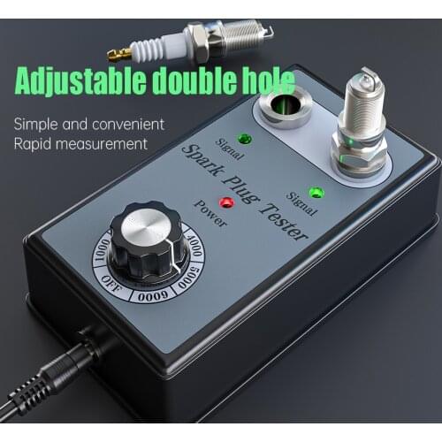 Car Spark Plug Tester Ignition Testers Automotive Diagnostic Tool Double Hole Analyzer for 12V Gasoline Vehicles Petrol Car