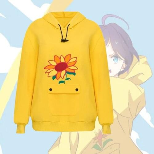Wonder Egg Priority Ohto Ai Hoodie Pullover Yellow Sweatshirt Anime Cosplay Costume Halloween for Men Women Unisex Casual Suits