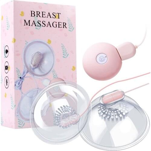 Nipple Massage Vibrator Clitoris Stimulator, Breast Pump Enlargement Licking Nipple Vibrator for Women, Oral Sex Adult sex toys