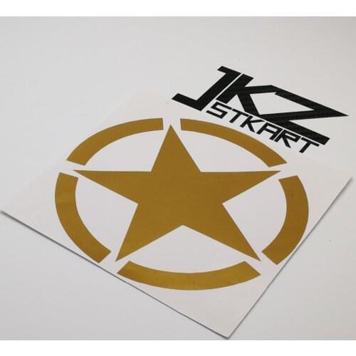 JKZ STKART Vinyl Die Cut Car Stickers Decals US Star World War ii 12 x 12 cm For Motor Bike Truck Helmet Decorated Stickers
