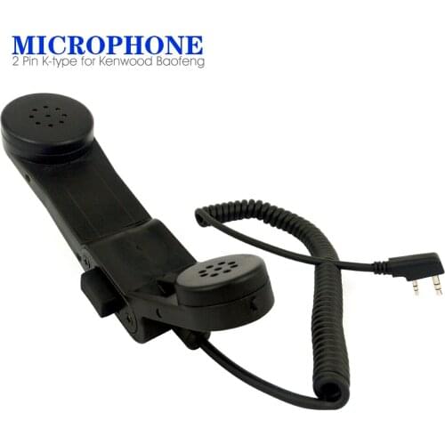 Military Retro Telephone Speaker Mic Microphone for Kenwood Baofeng UV-5R BF-888S TYT Walkie Talkie 2 Pin