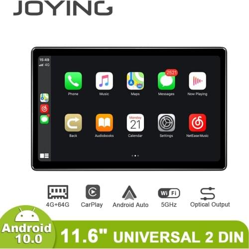 Joying Android Radio 2 din 10.1" Central Multimedia Autoradio Car Stereo Universal Head Unit 1920*1200 modulo de som automotivo