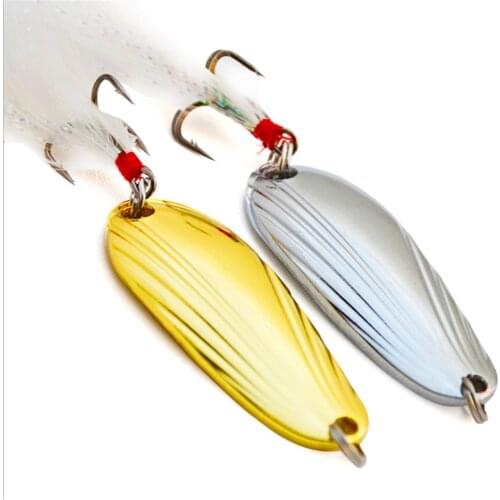 1pcs 3.4 cm 3g/5g Metal Spoon Fishing Lures Gold Sliver Hard Bait Crankbait Artificial Spinner Bass Baits For Carp Fishing