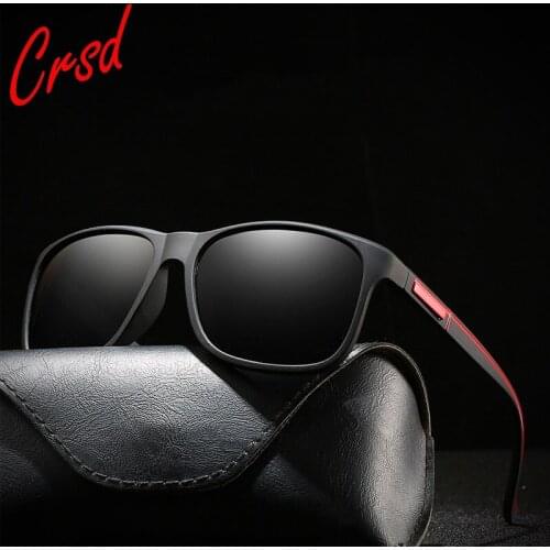 CRSD 2020 Men Fashion Square Polarized Sunglasses Fishing Driving Travel Mask UV400 Trend Colorful Film Sports Sunglasses