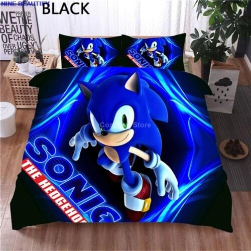 Kids Cartoon Blue Bedding Set Game Figure Boy Duvet Cover Sets Comforter Bed Linen Twin Queen King Single Size Dropshipping Gift