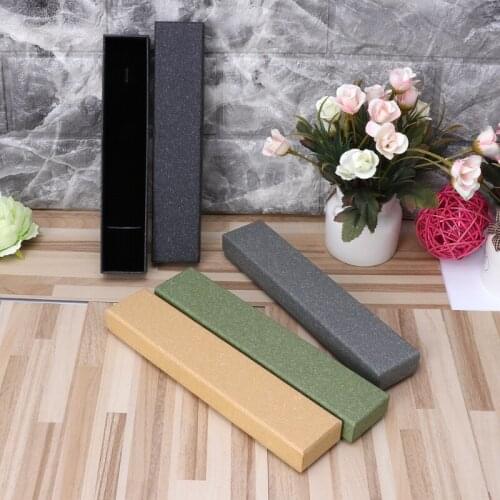 Long Hairpin Necklace Bracelet Kraft Jewelry Gift Box With Removable Cotton Pad