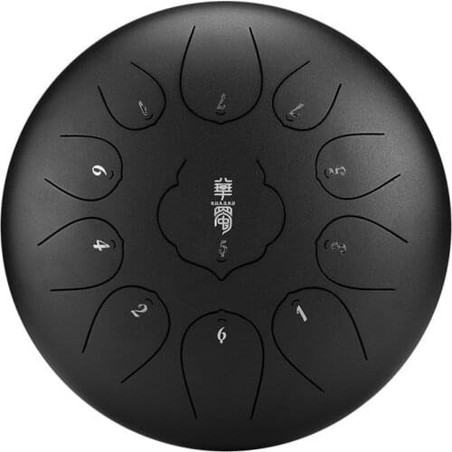 Huashu D Lotus Zen drum 11 tone notes 10 inch steel tongue Percussion Musical instrument tamborine Handpan Beginner Meditation