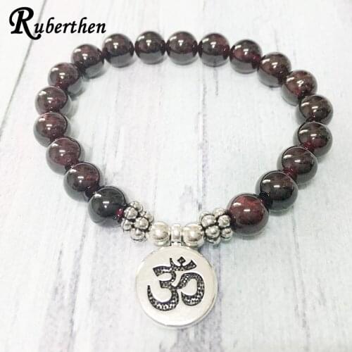 Ruberthen 2019 Hot Sale Women`s Garent Bracelet Ohm Buddhist Yoga Bracelet Healing Commitment Devotion Jewelry