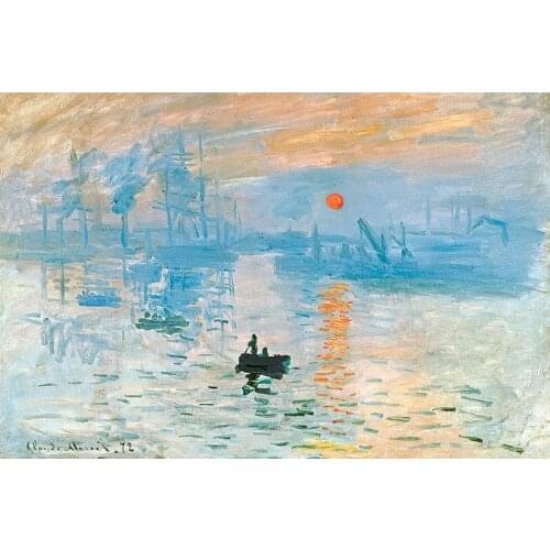 Seascape canvas print poster scenery mural print home art canvas painting Impression, Sunrise c.1872 By Claude Monet