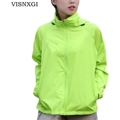 VISNXGI Men&Women Foldable Jackets Outdoor Camping Jackets Coat Fashion Ladies Hooded Casual Basic Jacket Autumn Clothes XS-XXXL