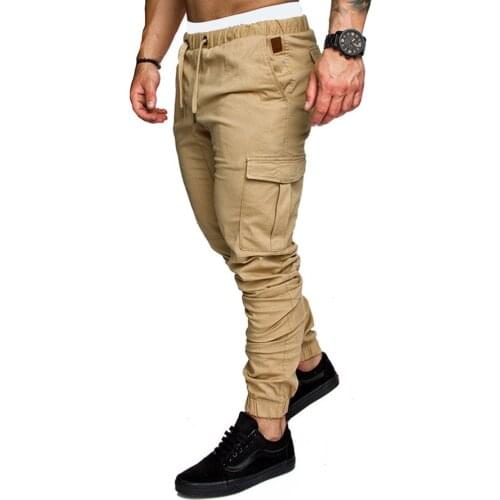 Brand Men Pants Multi Pocket Hip Hop Harem Joggers Pants 2018 Male Trousers Mens Joggers Solid Pants Sweatpants