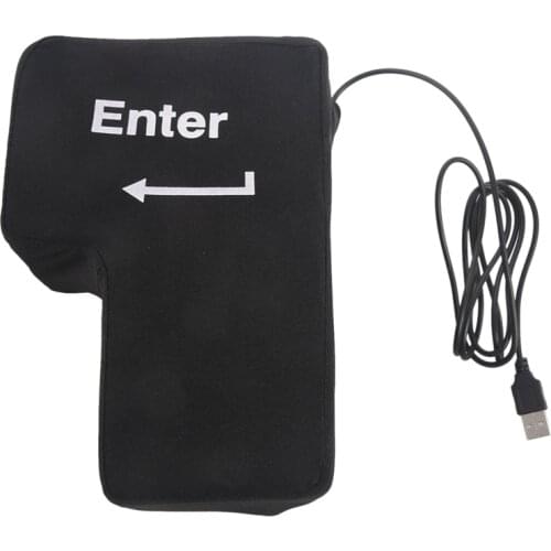 Enter Key Pillow, Big USB Enter Button Stress Relief Vent Tools, Unbreakable Relax Enter key Office Desktop Nap Pillow