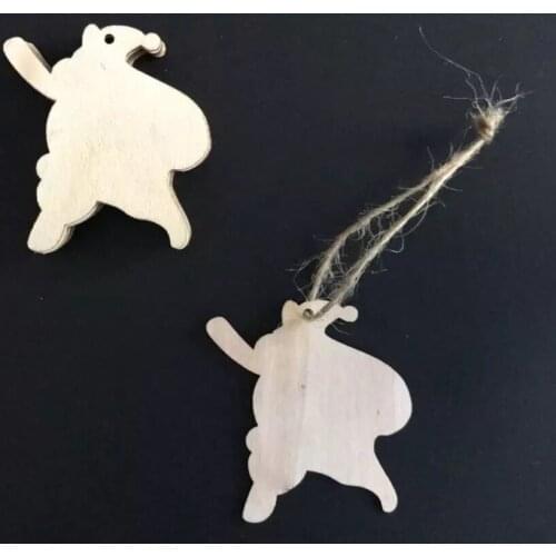 SANTA FACE Shape Craft Blank BIRCH Wood Christmas Decoration Tag