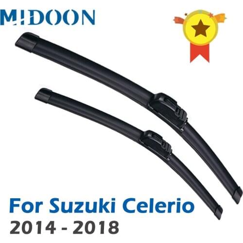 MIDOON Wiper RHD & LHD Front Wiper Blades For Suzuki Celerio 2014-2018 Windshield Windscreen Front Window 21"+14"