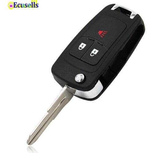 Replacement 3 Button Flip Key Shell Case Fob Fit for Chevrolet Spark 2012-2016