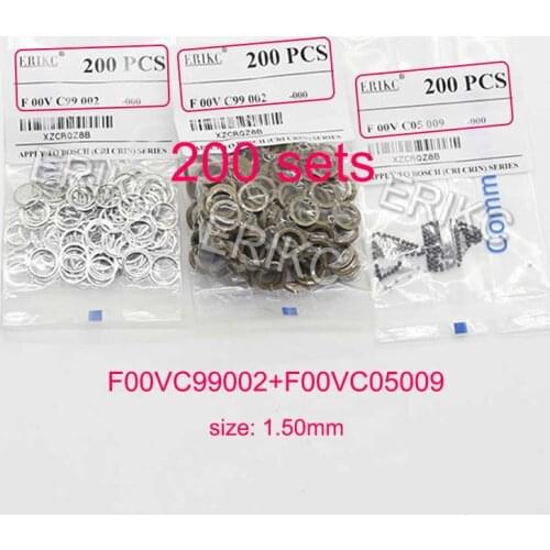 200 pieces / set Injector Sealing rings F00VC99002 F00VC05009 black Ceramic ball Diameter 1.5mm