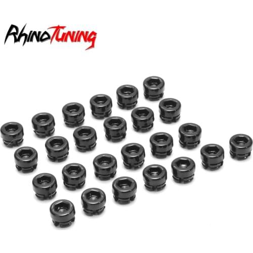 100pcs Bright Matte Black Wheel Rivets Nuts Lip Decorative Nail For Car Rims Screw Bolt Tires