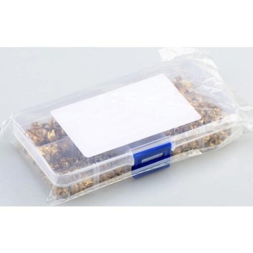 150pcs M3 Brass Knurl Insert Nuts Threaded Assortment Set Kit w/ Plastic Box zg