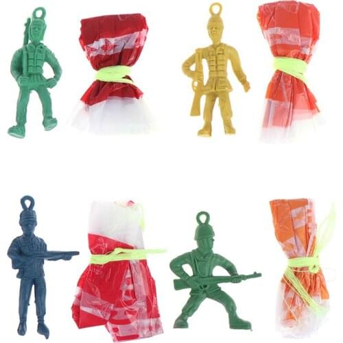 2pcs Outdoor Fun Sports Play Game Kids Hand Throwing Parachute Toy For Childrens Educational Parachute With Figure Soldier