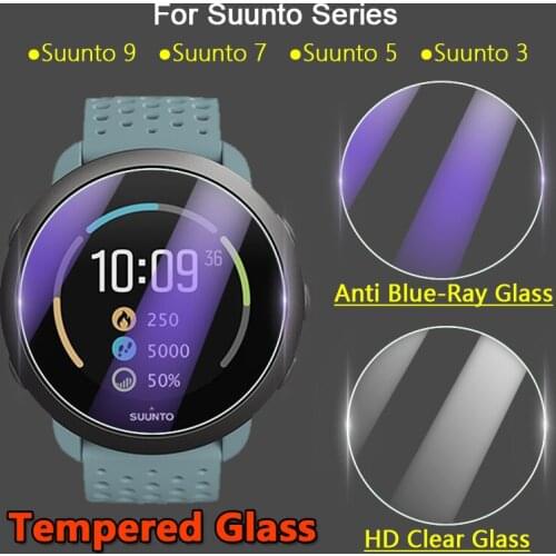 5Pcs Screen Protector For Suunto 9 Peak Baro 7 5 3 D5 Smart Watch 2.5D HD Clear / Anti Blue-Ray Tempered Glass Protective Film