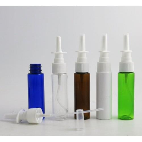 50 x 30ml Nasal Sprayer Mist Sprayer bottle 30cc Nasal PET Plastic Fragrance Atomizers 1OZ Oral Spray Applicators