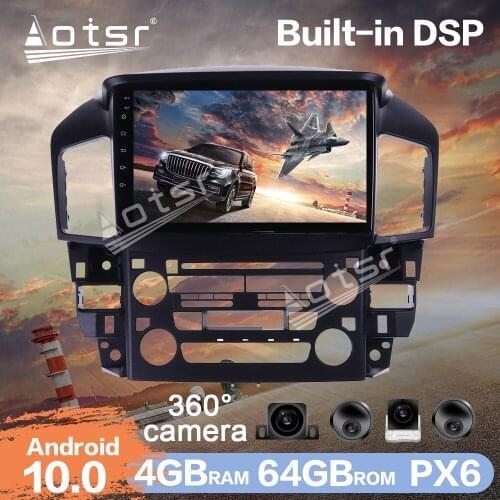 For Lexus RX300 1998 - 2003 Android 10 Car HD Multimedia Radio Player 4G+64GB Car GPS Navigation DSP + 360 Camera DVD Headunit