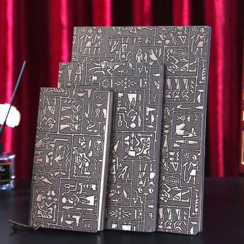 Retro A6 notebook A5 code book with lock Egyptian B5 notepad hand account book simple college student stationery thick