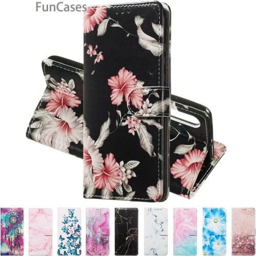 Orchid Phone Cases For etui Samsung A30 Fitted Case Pattern Case PU Leather Phone Bag sFor Csse Samsung Galaxy coque A20 Carcasa