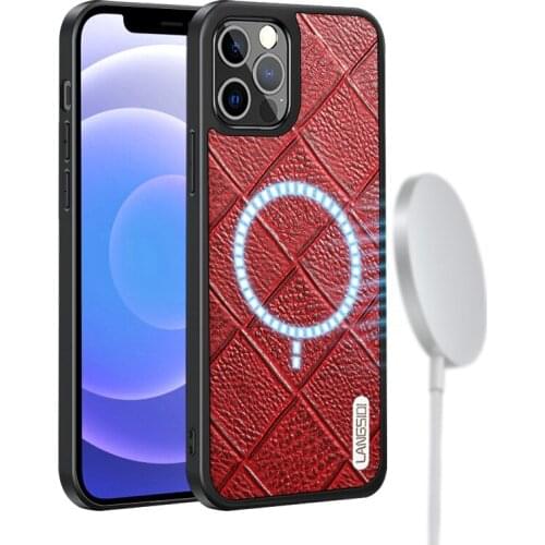 Genuine Cow Leather Phone Case For Apple iPhone 12 Pro Max 12 Mini 12Pro Max 360 Full Protective Cover Magnetic Shell