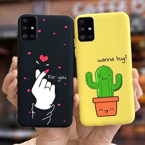 For Samsung Galaxy M51 Case SM-M515F Soft Silicone Cute Candy Painted Back Cover For Samsung M51 M 51 GalaxyM51 Phone Cases Capa