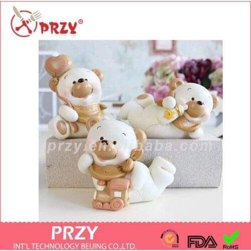 Italian-style Small Polar Bear Mold Minimalist Modern Home Decoration Silicone Molds Childrens Room Desk Birthday Gift Moulds