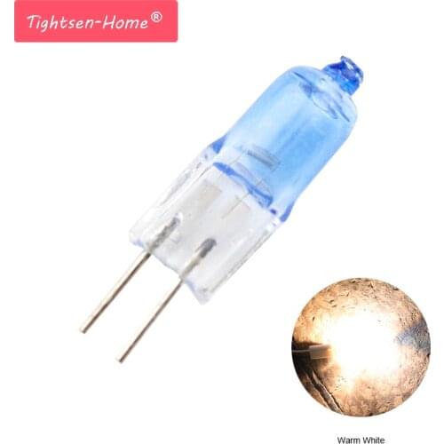 10PCS 20W Halogen JC Type G4 12V Halogen Light with Electronic Transformer Warm Bulb G4 Base blue Halogen inserted crystal lamp