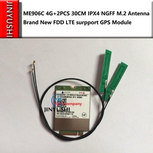 JINYUSHI for ME906C 4G + 2PCS 30CM IPX4 NGFF M.2 Antenna 100% NEW&Original FDD LTE surpport GPS Module Free Shipping