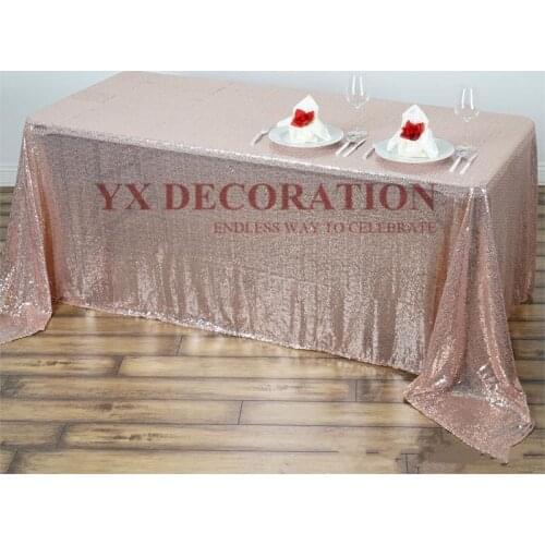 90x132inch Sequin Table Cloth Round Rectangle Tablecloth For Banquet Wedding Event Decoration
