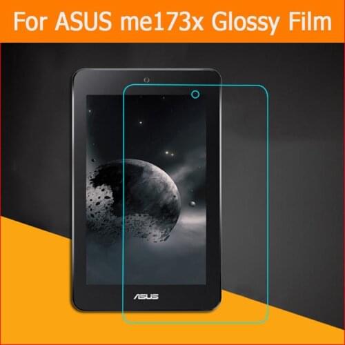 Best premium HD Clear Glossy screen protector film For Asus me173x 7.0" tablet front screen protective HD lcd film + clean cloth
