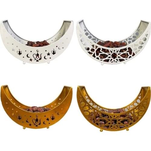 Islamic Muslim Festival Moon Dessert Tray Snack Plate Dishes Eid Mubarak Ramadan Kareem Tableware Cookie Food Storage Container