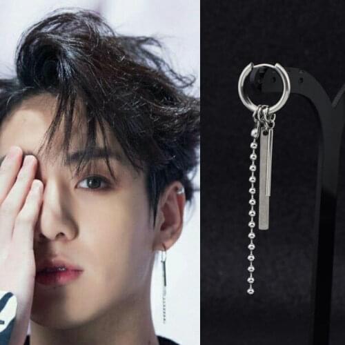 Single Stainless Steel Tassel Earrings 2020 Korean New Unisex Long Chain Earrings Men and Women Fashion Punk Jewelry BT-S786