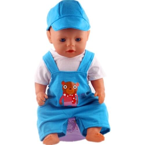 New Arrival high quality popular Deep blue Leisure clothes For 43cm New Zaft (Including hat)N286