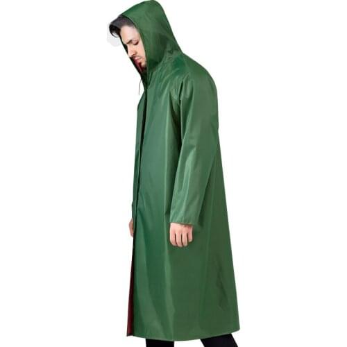 Thick Waterproof Raincoat Pants Oxford Cloth Long Overall Men Bicycle Raincoat Hiking Camping Poncho Hombre Rain Tools DM50R