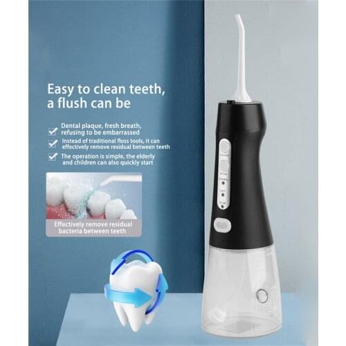 Portable Cordless Water Flosser Dental Water Jet IPX7 Waterproof Oral Irrigator Irrigator Dental for Cleaning Teeth 300ml