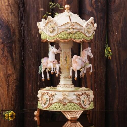 Romantic Carousel music box rotating Christmas gift, unusual gifts, home decoration