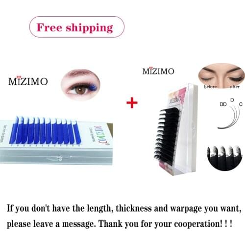 The combination of sapphire blue and black naturally prolongs the soft grafting false eyelashes beauty makeup tools