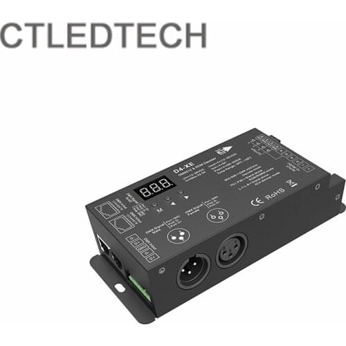 LED RGBW 4 channel Constant voltage DMX512&RDM Decoder 5050 RGBW Tape Light DMX512 Decoder 12V2436V 4ChX8A